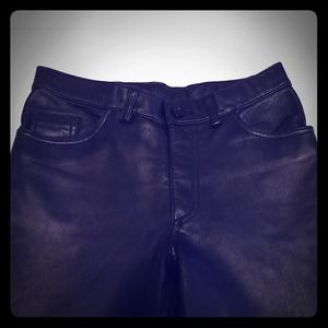 Vintage 90s Black Leather Pants